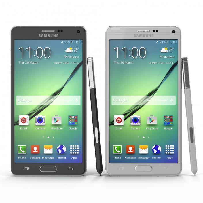 3D model Samsung Galaxy Note 4 Set